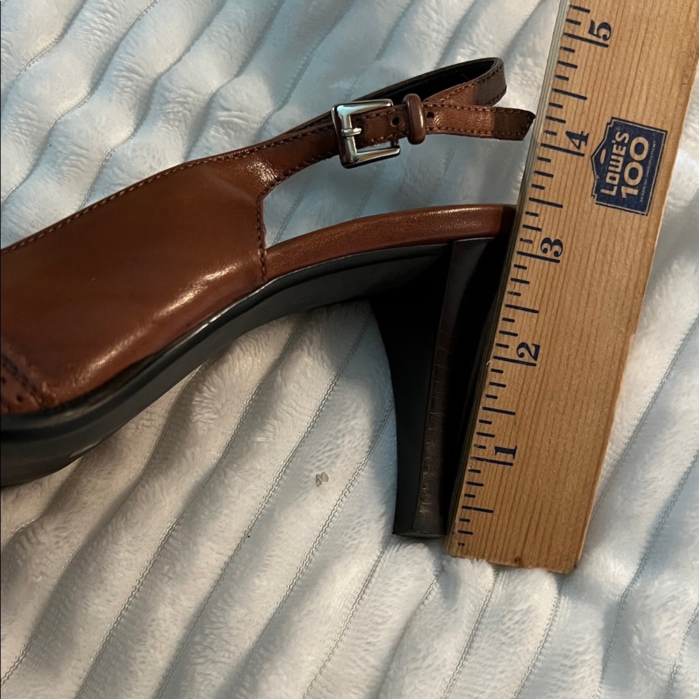 Franco Sarto Brown Slingback Heels - Picture 7 of 9
